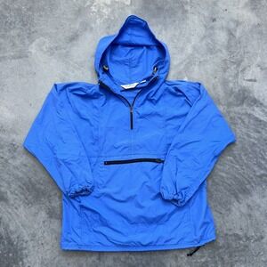 Vtg 90s LL Bean Freeport Maine USA Anorak Jacket 1/4 Zip Pullover Women's Size L